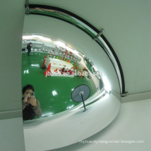 Quarter dome corner mirror in convex glass mirror